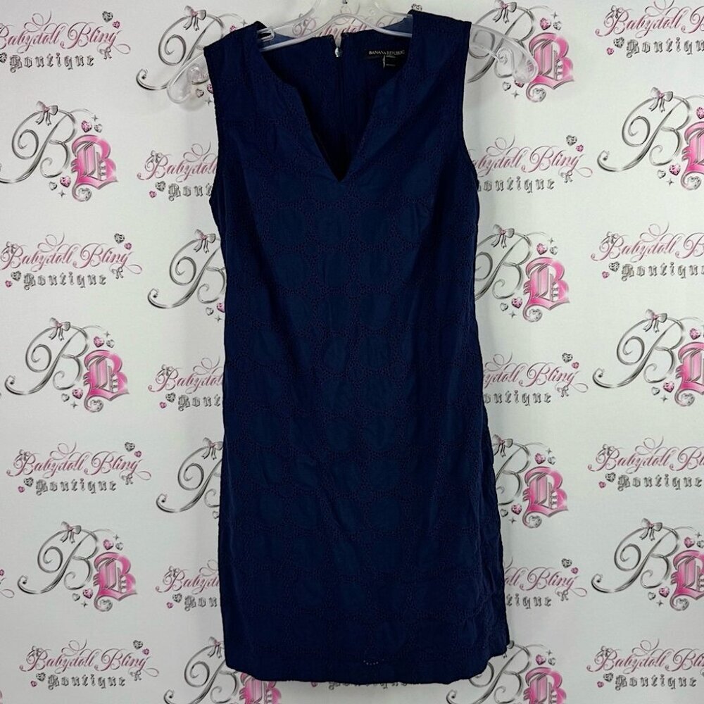 Banana Republic dress crochet pattern circles round Midnight Blue Mini Dress